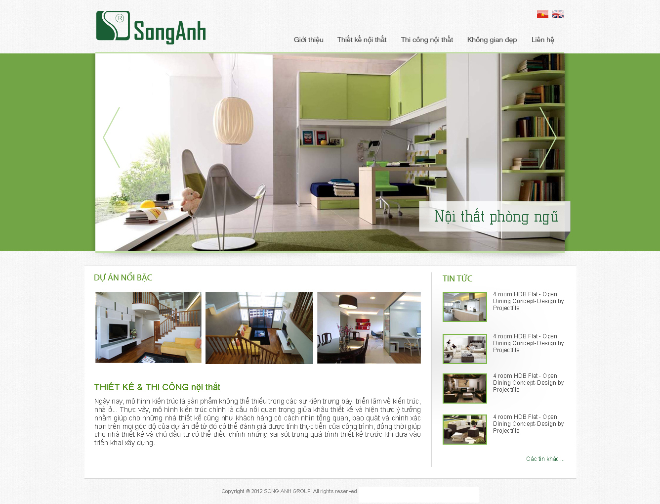 Thiết kế website  nội thất 02